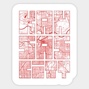 Kansas, USA City Map Typography - Oriental Sticker